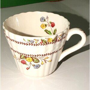 Copeland Spode Cowslip S713 Demitasse Tea Cup Chelsea Wicker Crack Crazing 1950s